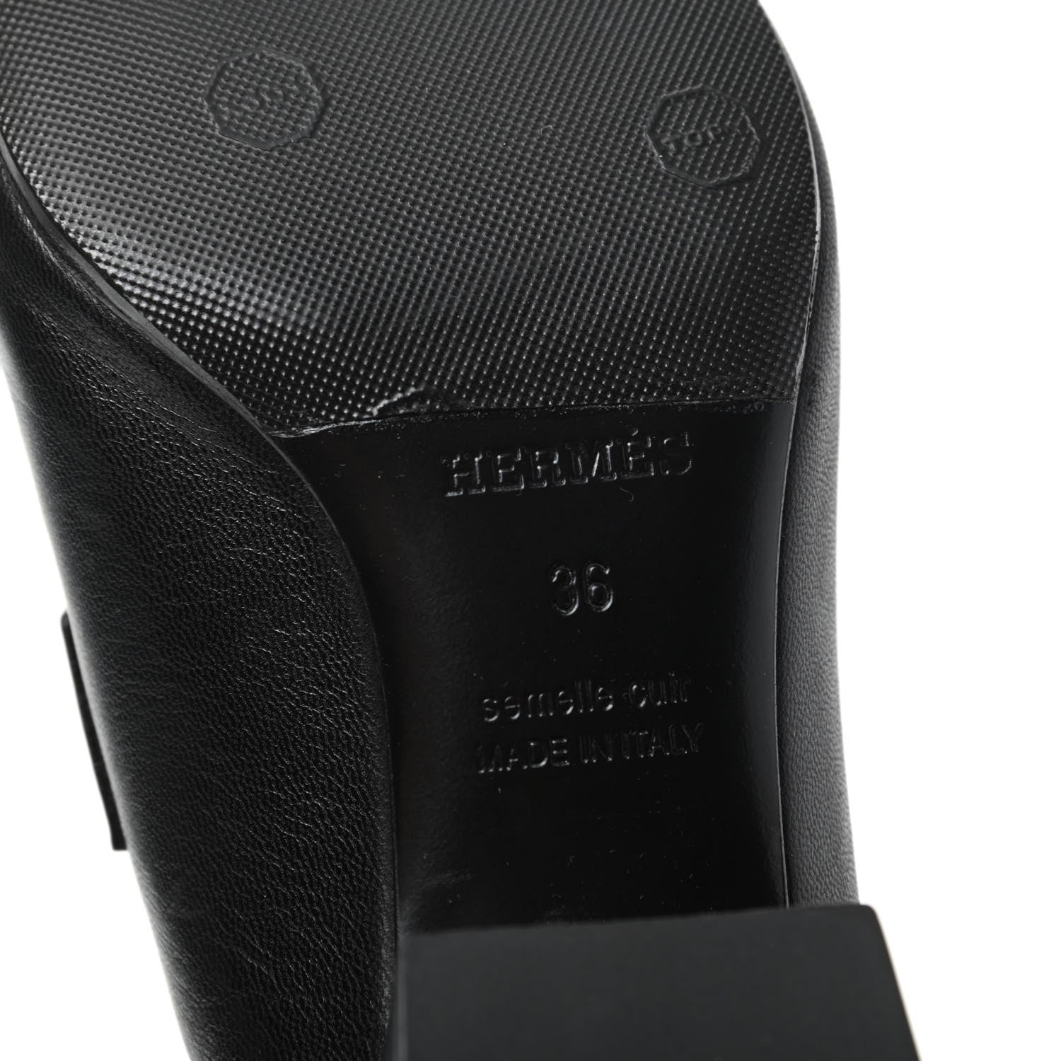 Hermes Goatskin Tuileries Mules 36 Black 6 of 8