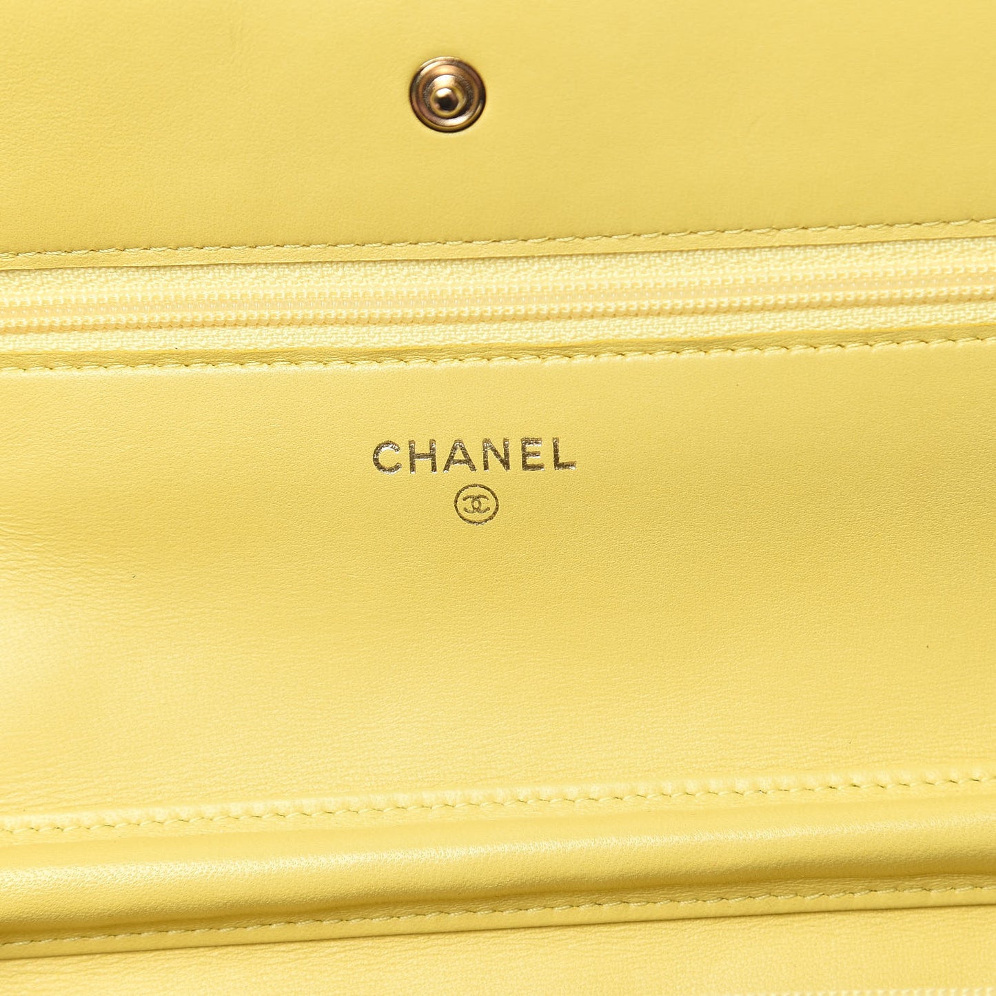Lambskin Quilted Reissue Wallet On Chain WOC Yellow
