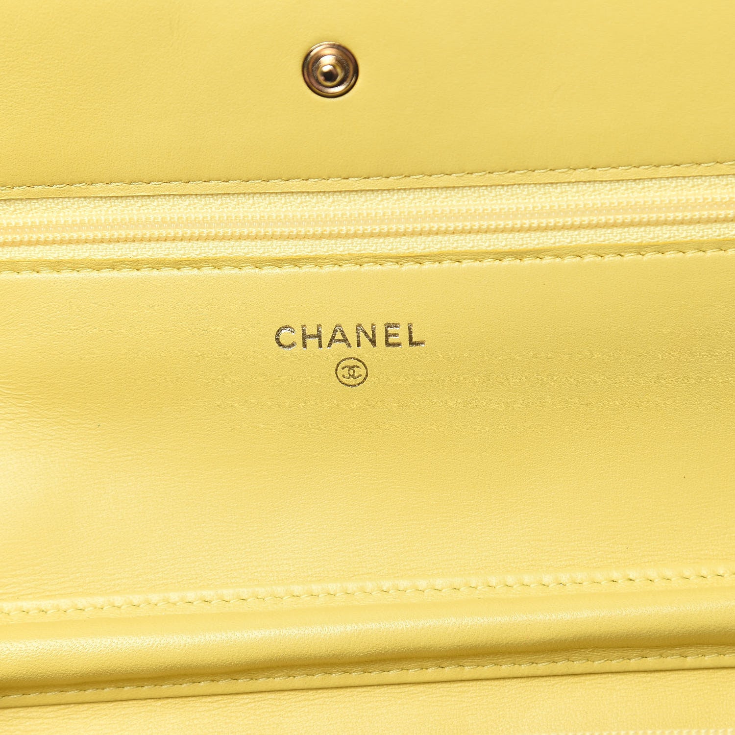 Chanel Lambskin Quilted Reissue Wallet On Chain WOC Yellow 7 of 13