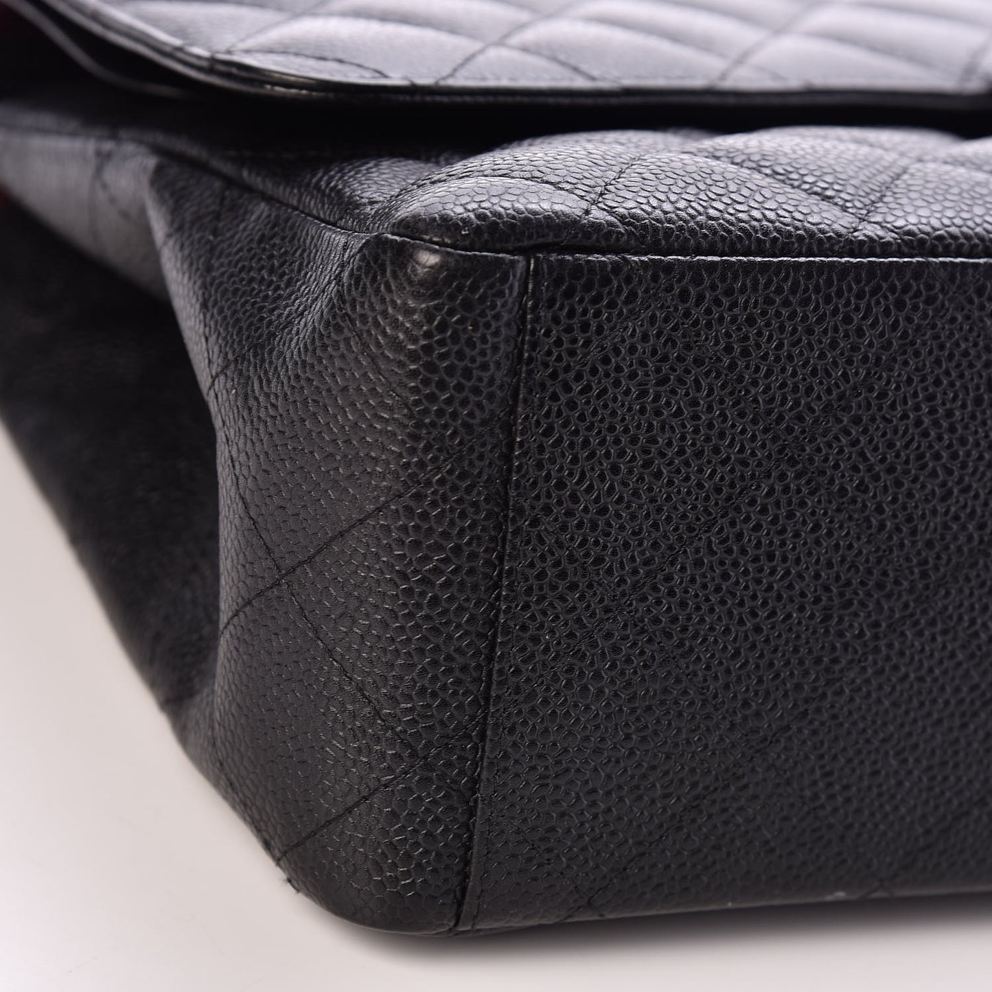 Caviar Quilted Maxi Double Flap Black