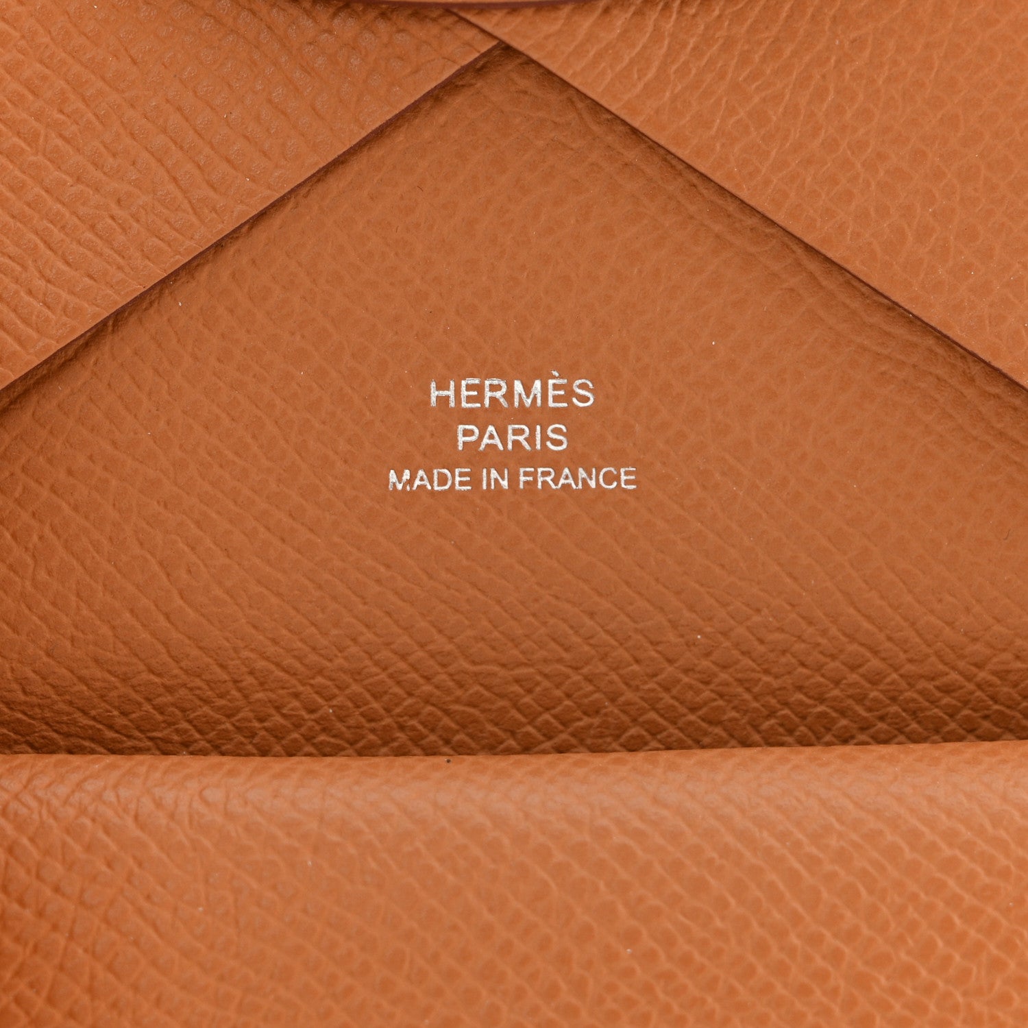 Hermes Epsom Calvi Duo Card Case Gold 7 of 9