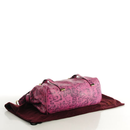 Mulberry Shiny Leopard Oversized Alexa Peony Pink 4 of 9