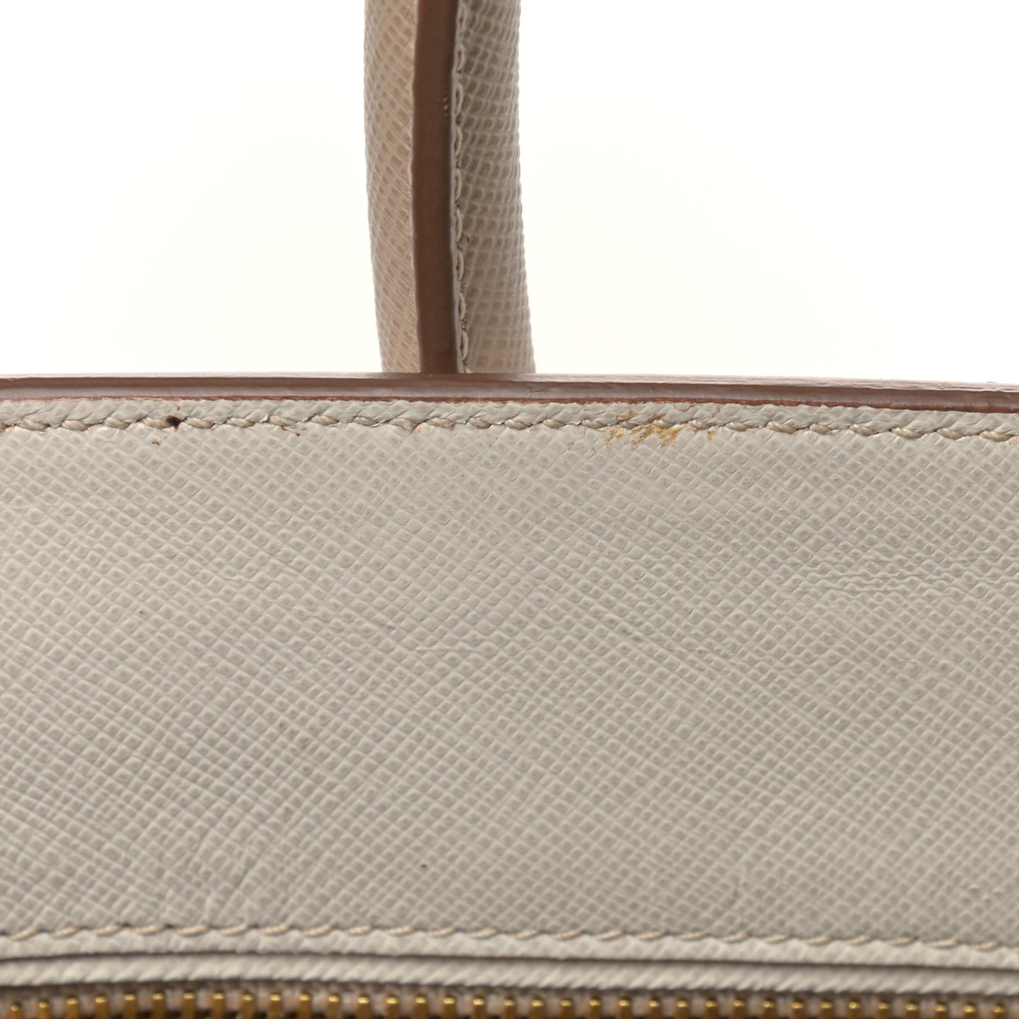 Saffiano Lux Bi-Color Tote Talco Visone