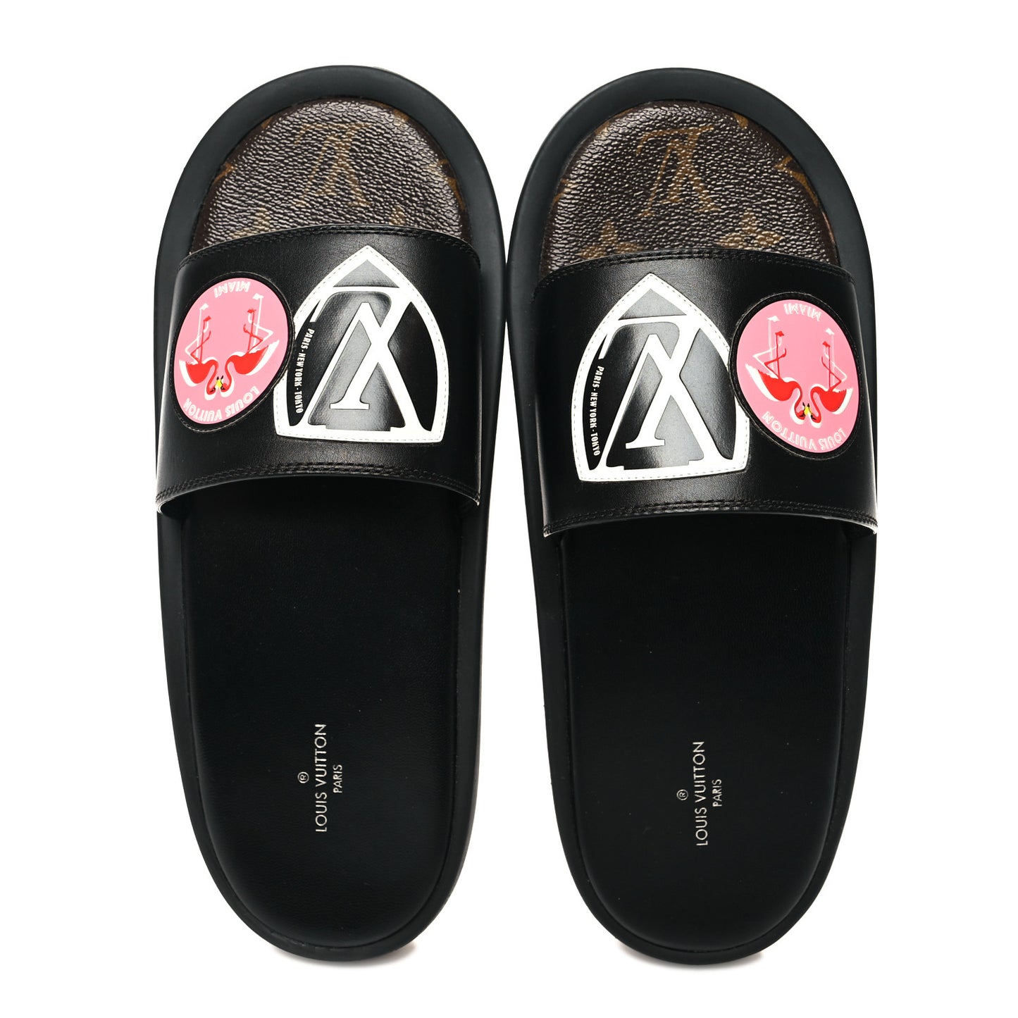 Monogram Patchwork World Tour Sunbath Slide Sandals 39