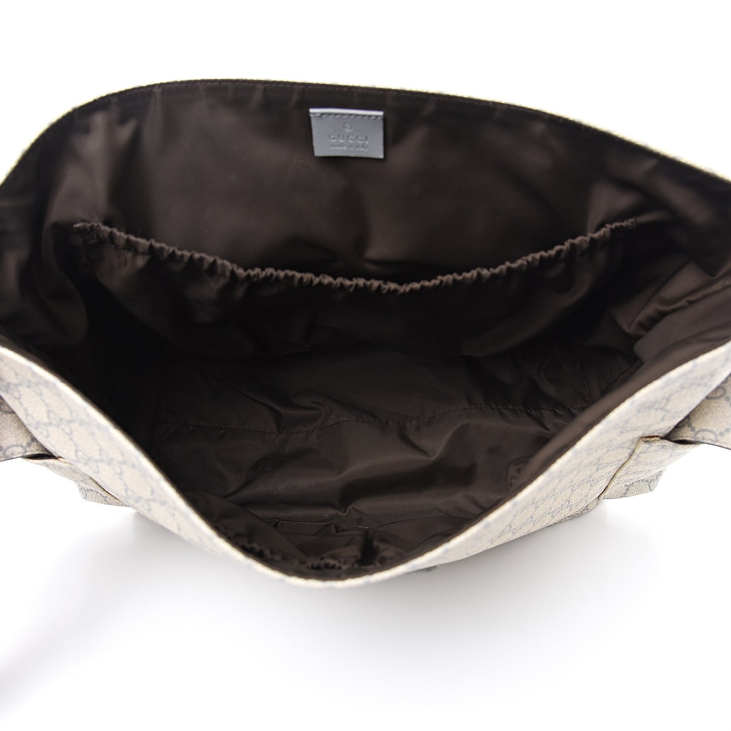 GG Plus Monogram Messenger Diaper Bag Ecru Grigio