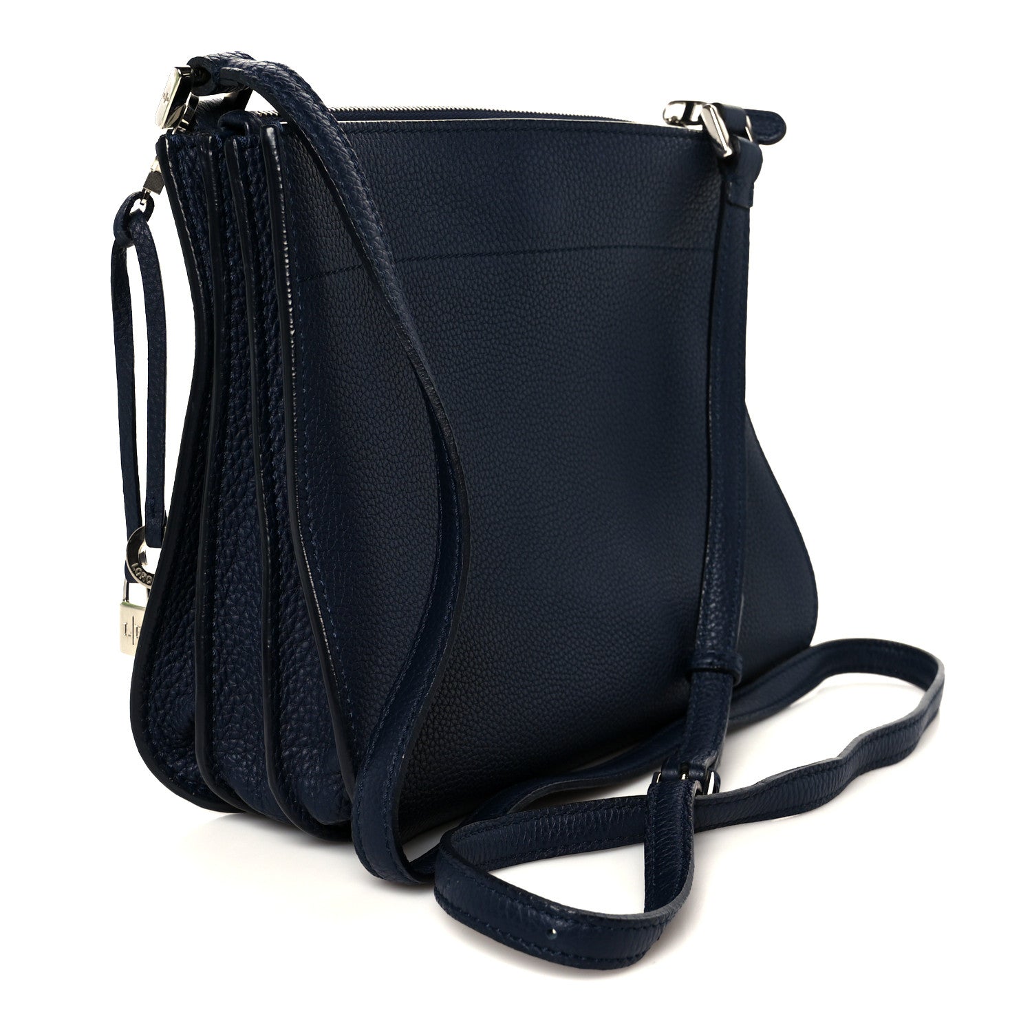 Loro Piana Calfskin Milky Way Odessa Shoulder Bag Navy 2 of 13