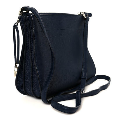 Loro Piana Calfskin Milky Way Odessa Shoulder Bag Navy 2 of 13