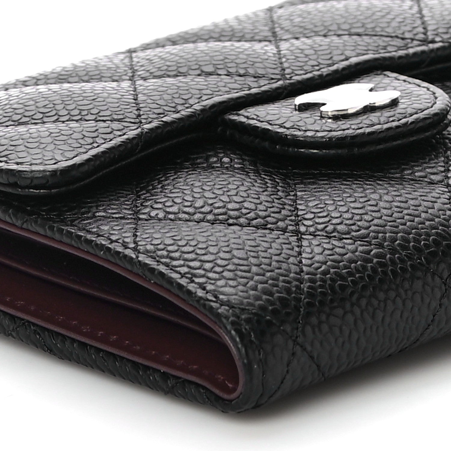 Chanel Caviar Quilted Compact Flap Wallet Black 10 of 12