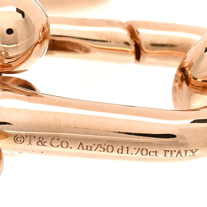 Tiffany 18K Rose Gold Diamond Medium HardWear Link Bracelet 3 of 4
