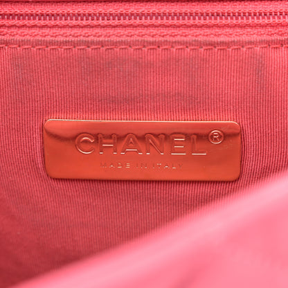 Chanel Lambskin Quilted Large Chanel 19 Flap Dark Pink 6 of 19