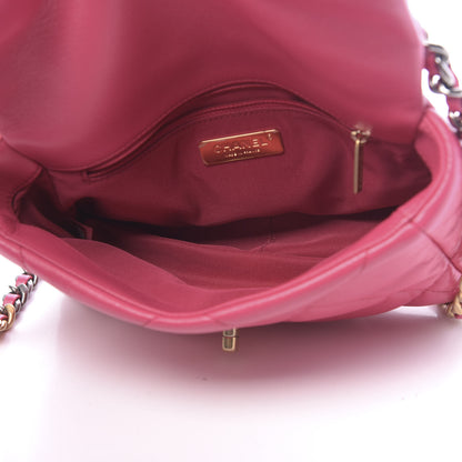 Chanel Goatskin Quilted Medium 19 Flap Dark Pink 5 of 11