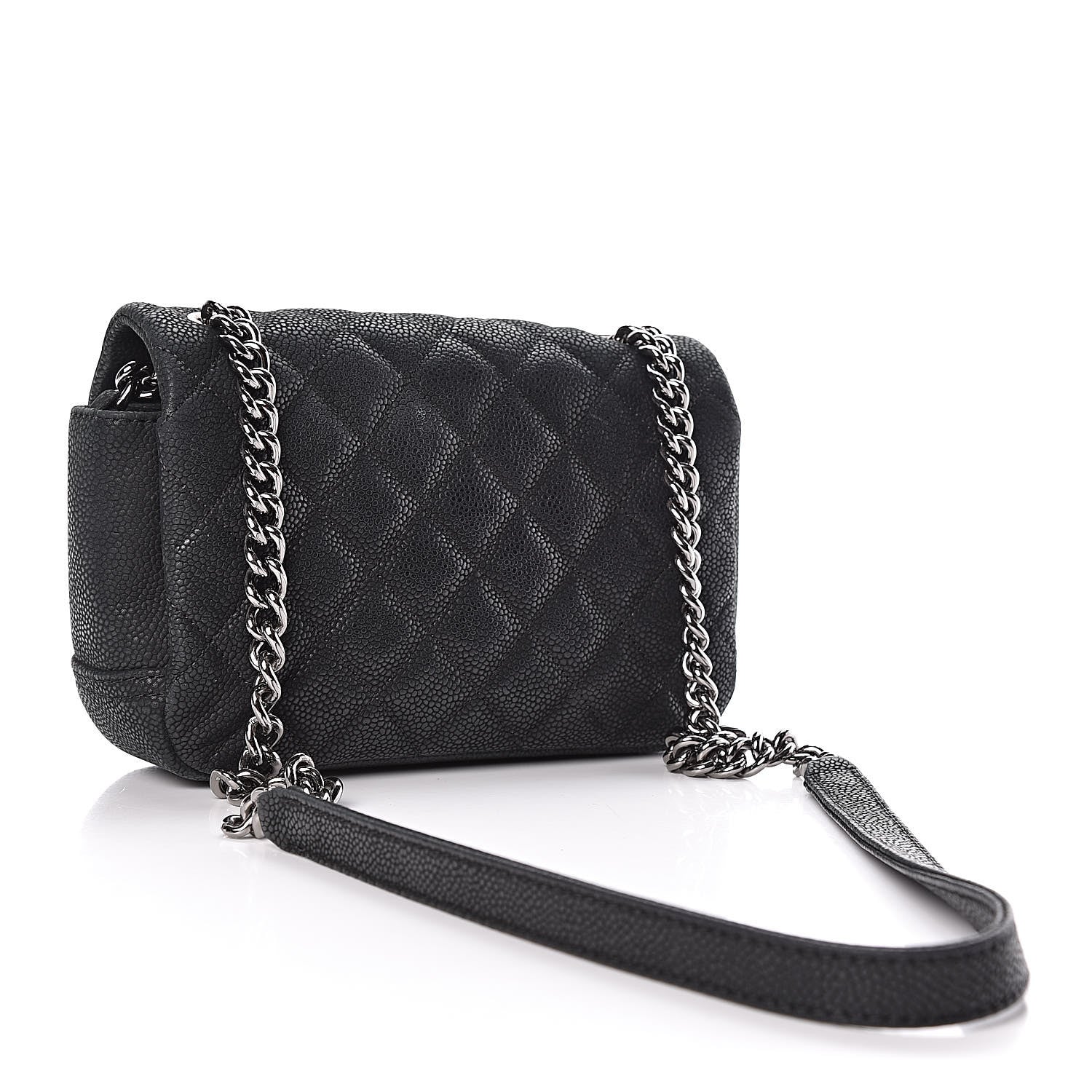 Chanel Iridescent Caviar Mini Lady Pearly Flap Black 3 of 10