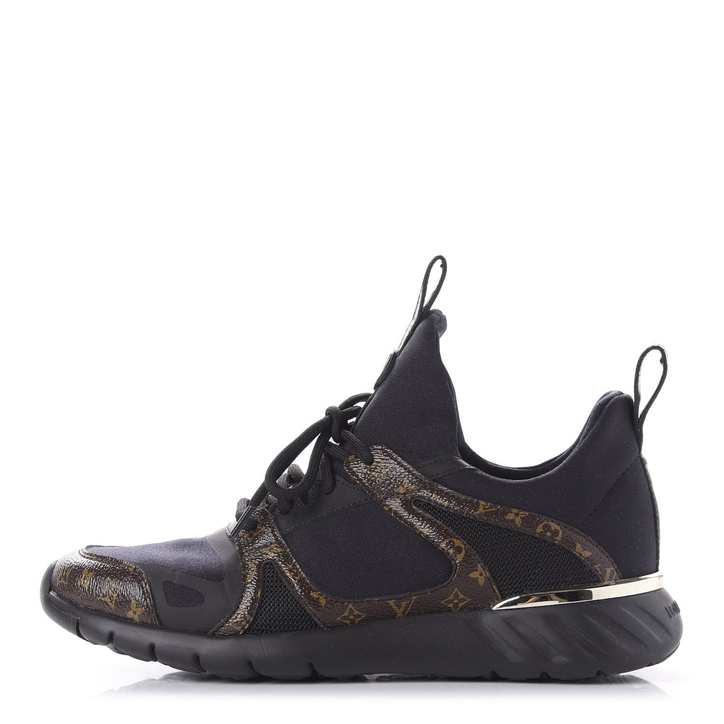 Technical Nylon Monogram Rubber Aftergame Sneakers 37 Black