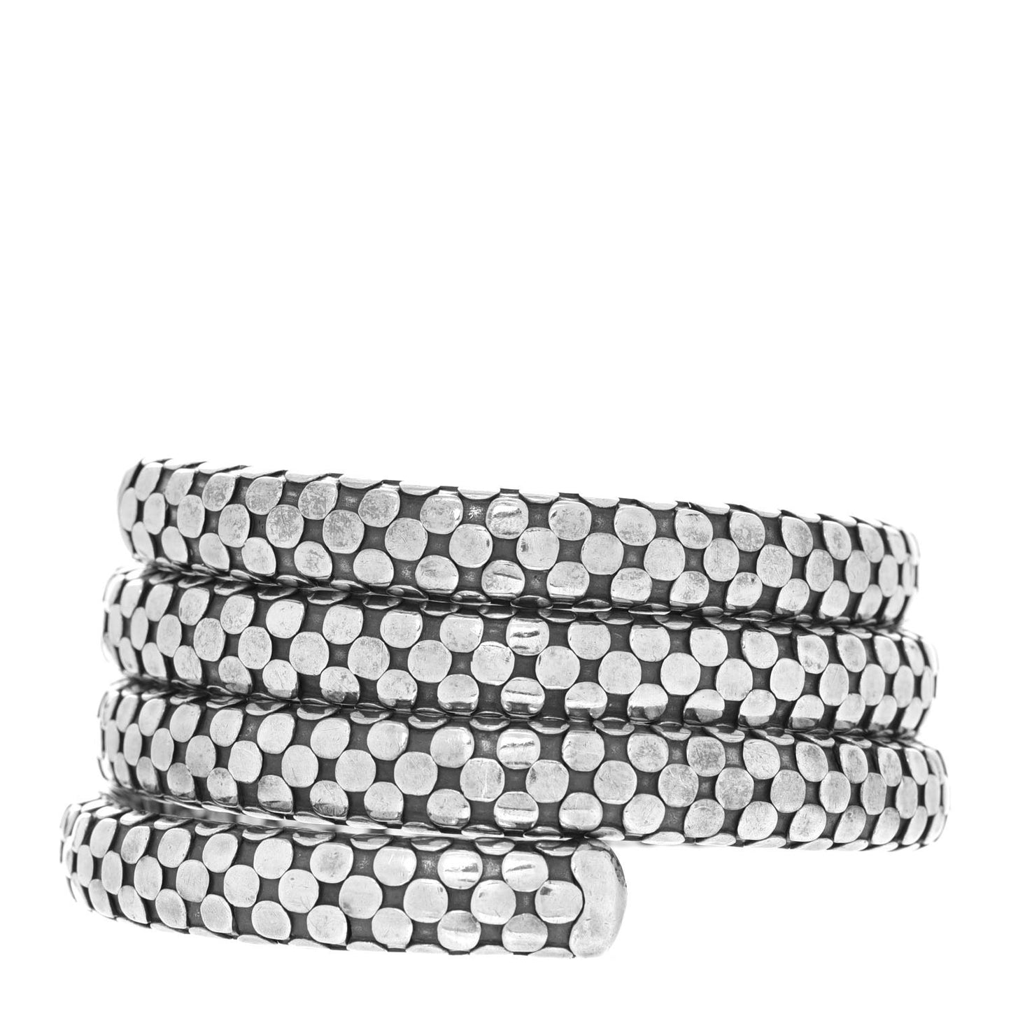 Sterling Silver Dot Triple Coil Bracelet