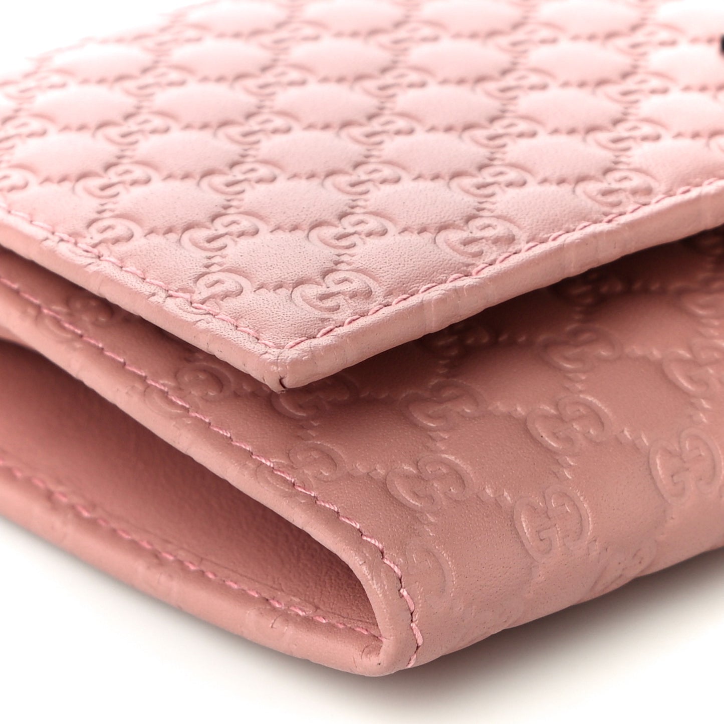 Soft Microguccissima Continental Wallet Soft Pink