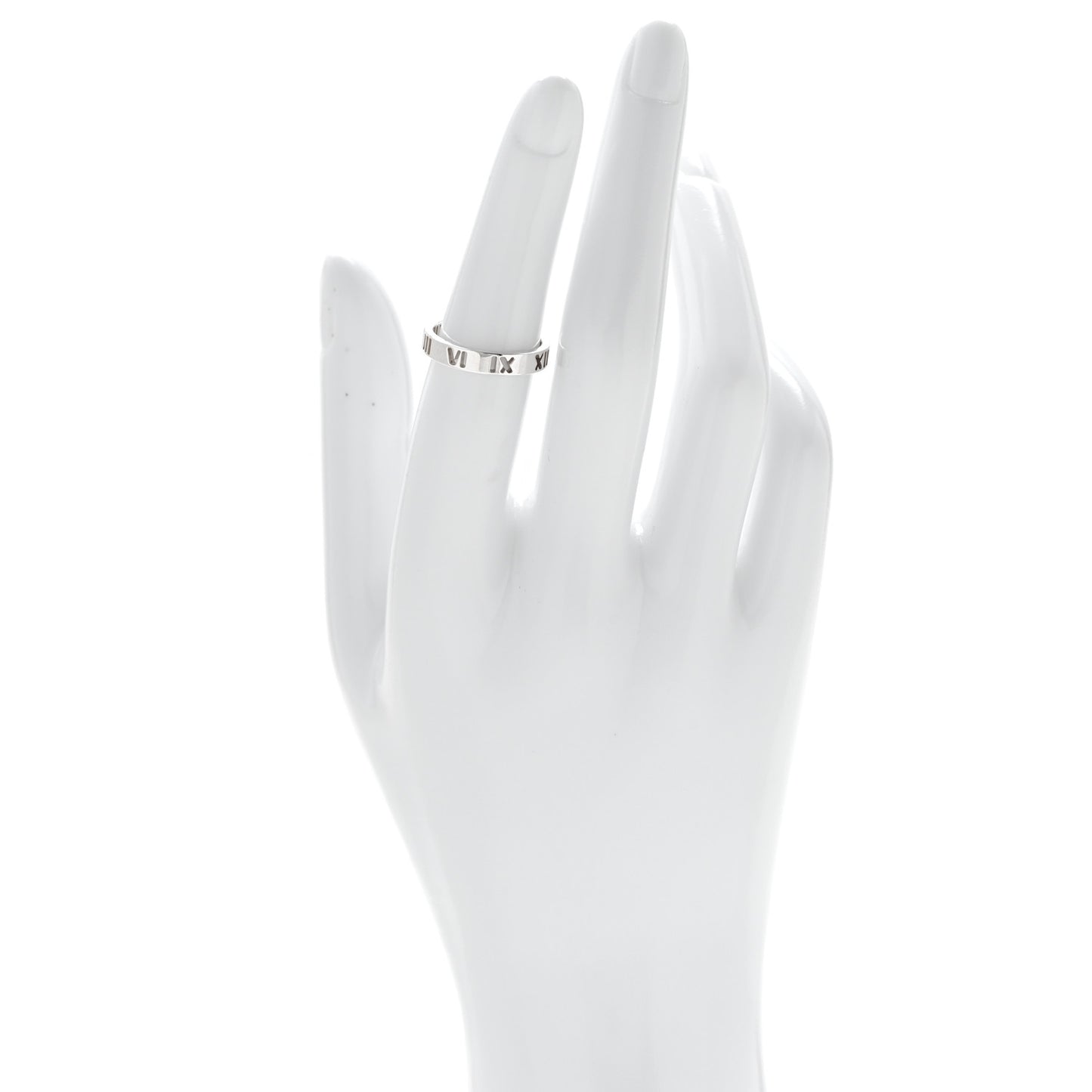 Sterling Silver Narrow Atlas Pierced Ring 51 5.75