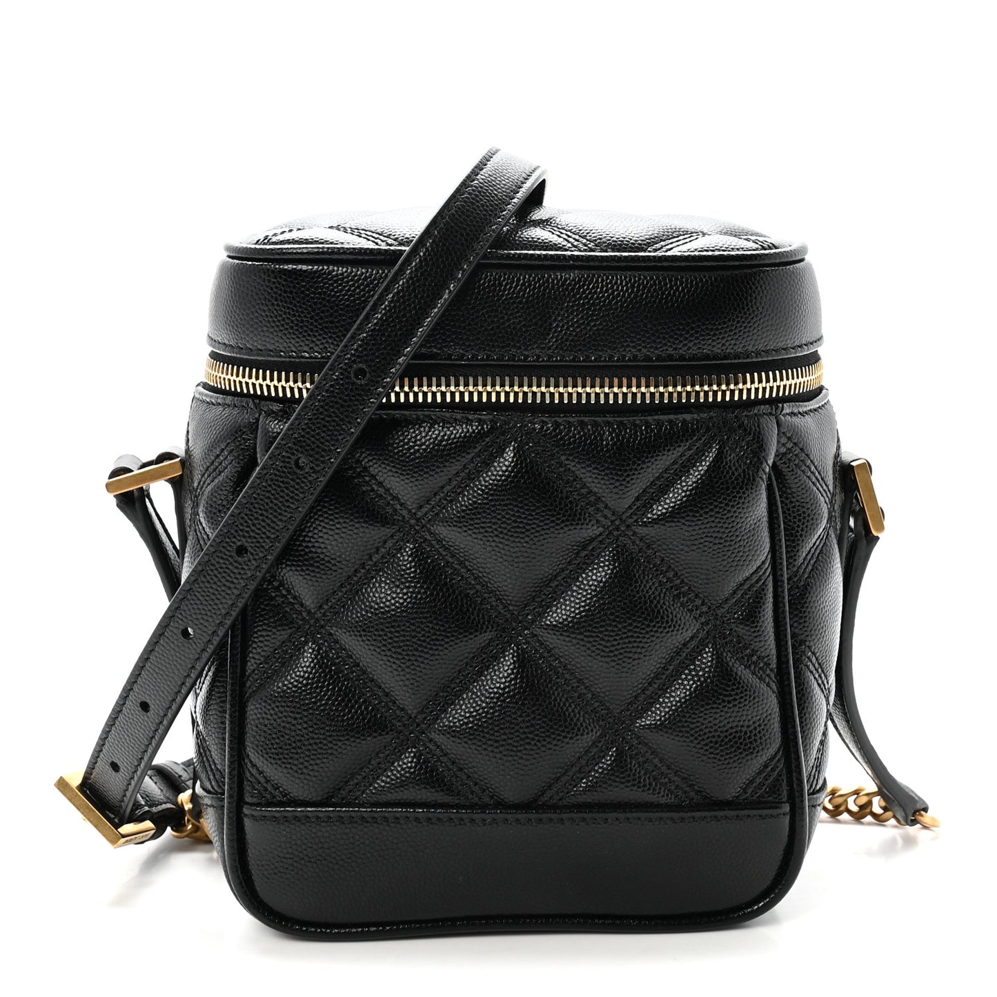 Grain de Poudre Quilted 80's Vanity Bag Black