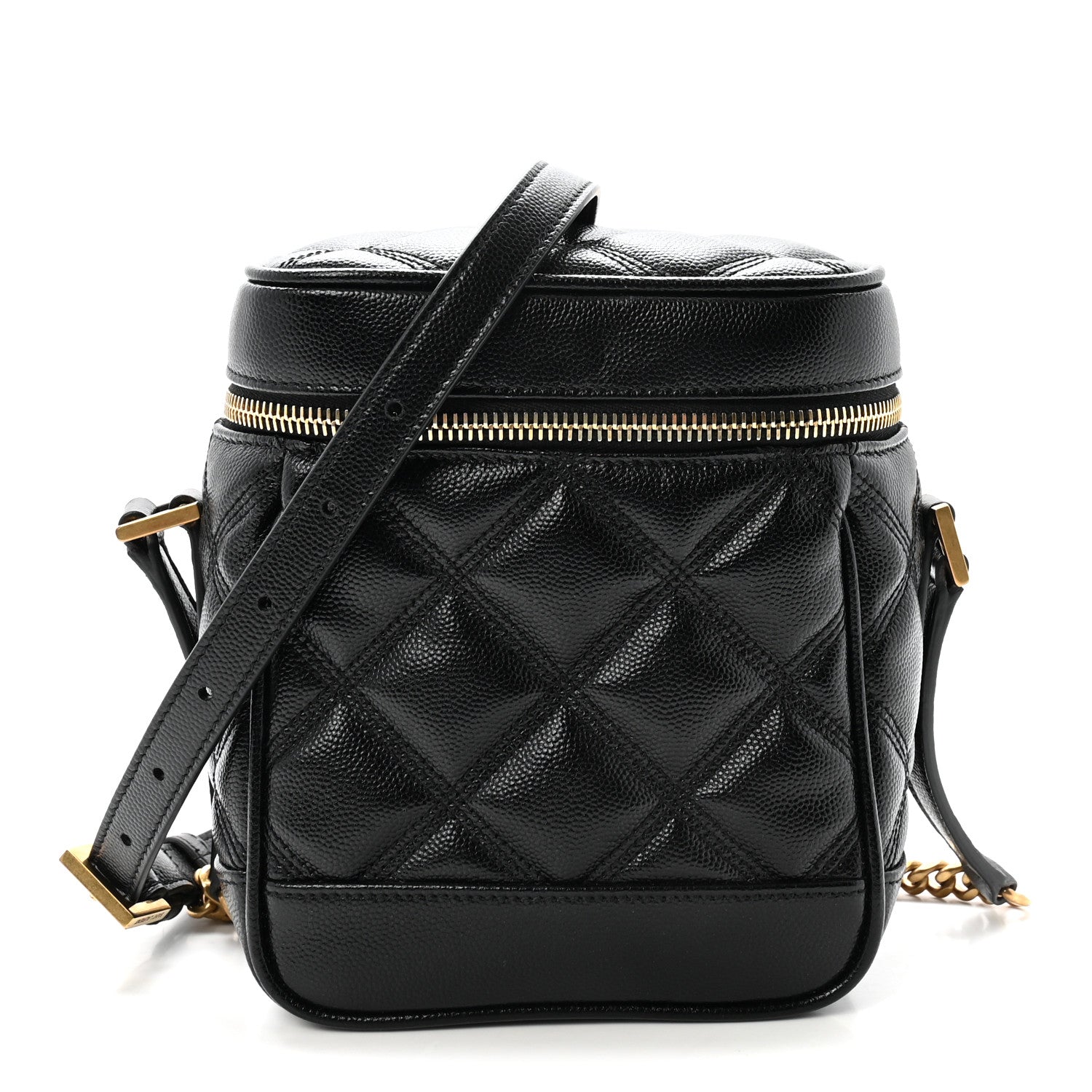 Saint Laurent Grain de Poudre Quilted 80's Vanity Bag Black 1 of 9