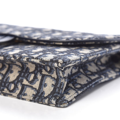 Christian Dior Oblique Saddle Chain Pouch Blue 8 of 9