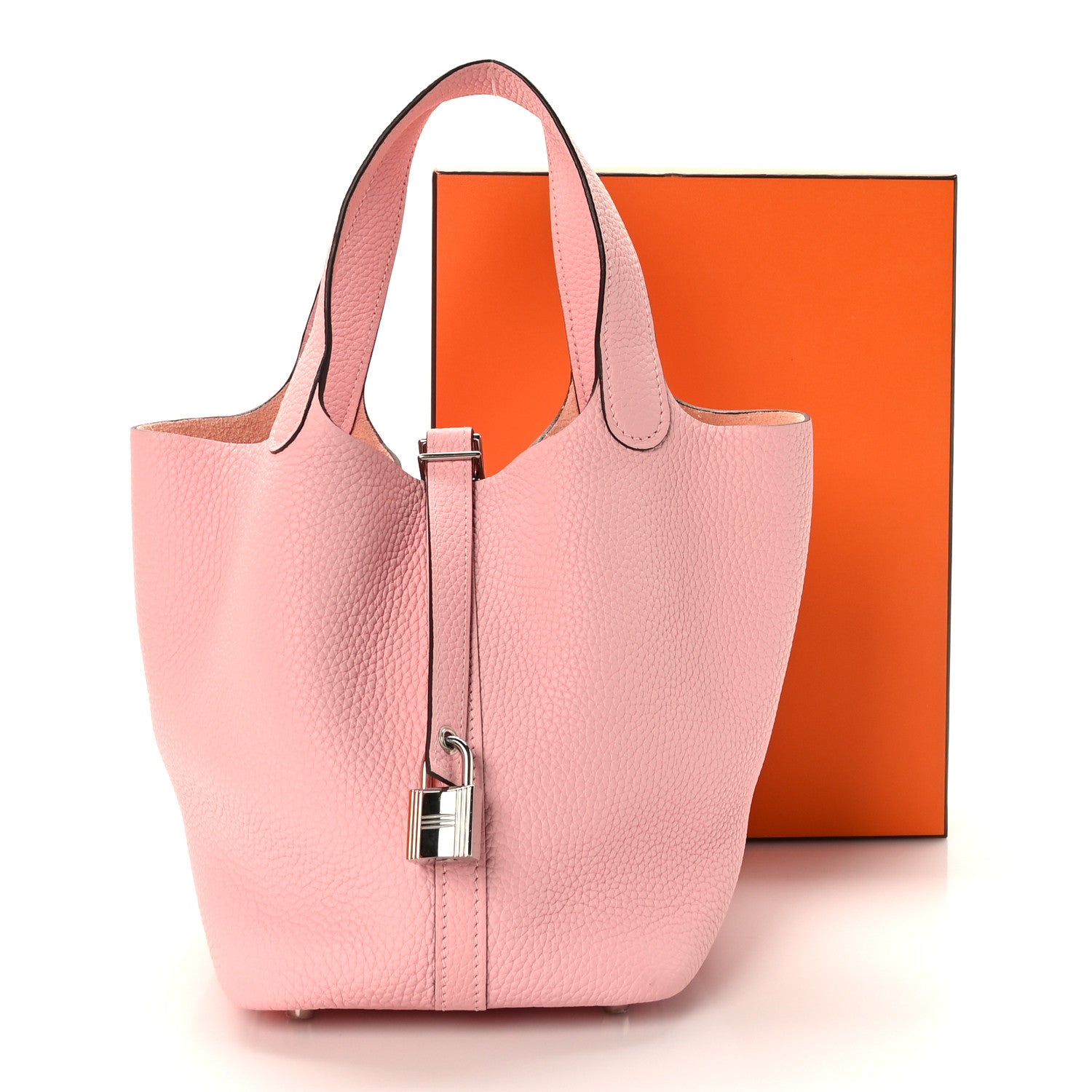 Hermes Taurillon Clemence Picotin Lock 18 PM Rose Sakura 3 of 12