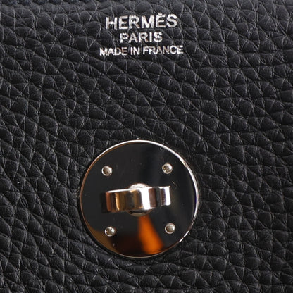 Hermes Taurillon Clemence Lindy 34 Black 6 of 10