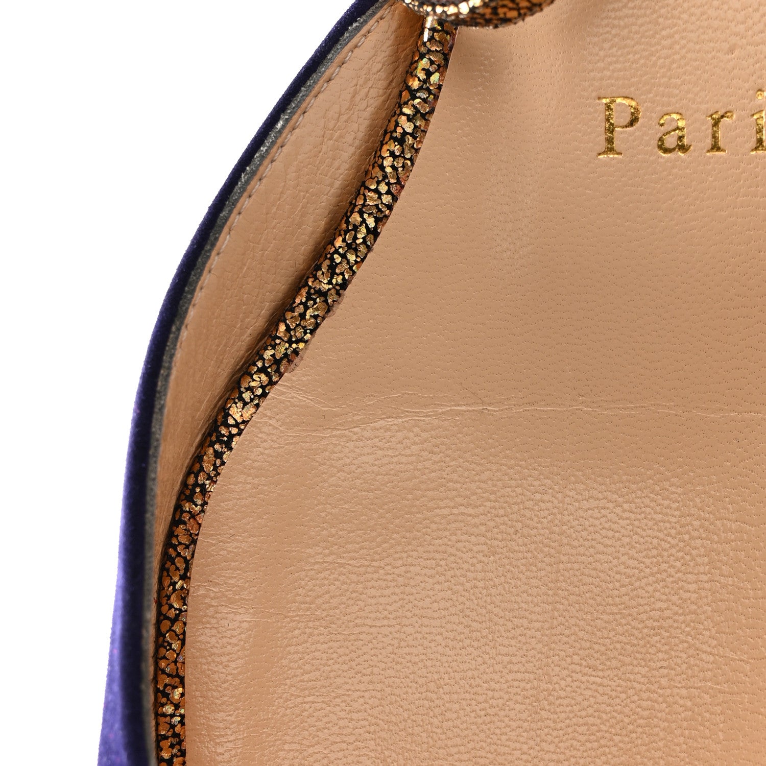 Christian Louboutin Crystal Suede Flats 35 Purple 8 of 9
