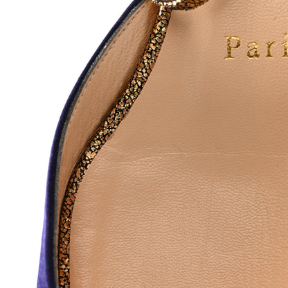 Christian Louboutin Crystal Suede Flats 35 Purple 8 of 9