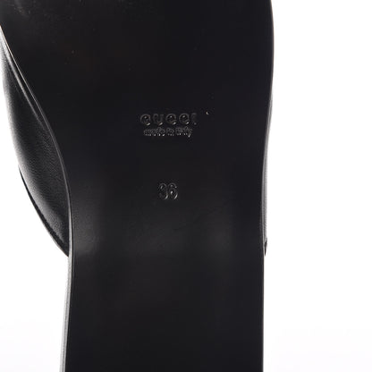 Gucci X MLB Lambskin NY Yankees Embroidered Womens GG Slippers 36 Black 6 of 9