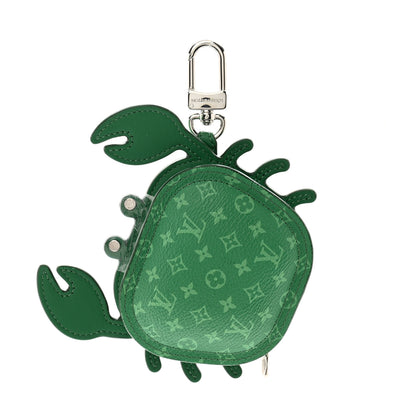 Louis Vuitton Monogram Crab Bag Charm Green 1 of 5