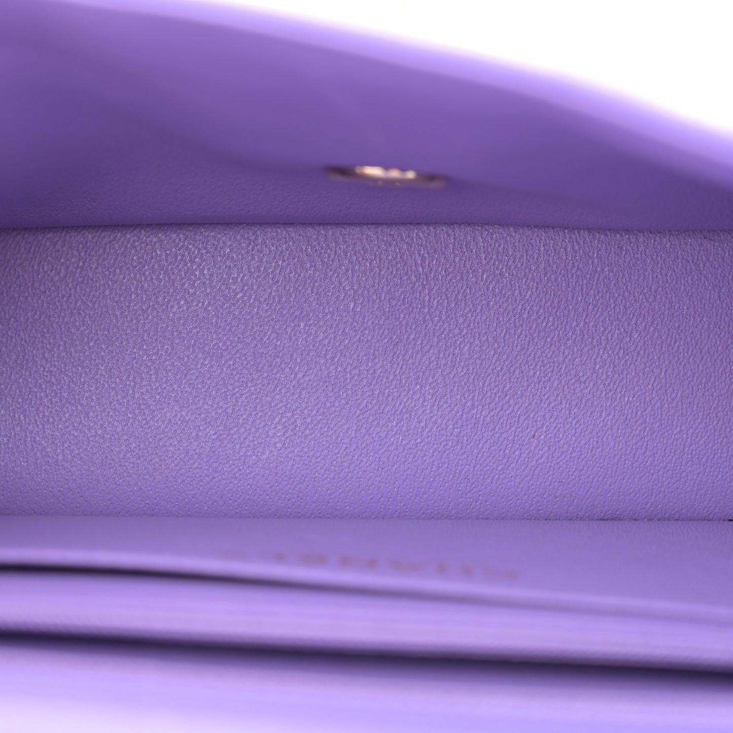 Lambskin Chevron Quilted Mini Rectangular Flap Purple
