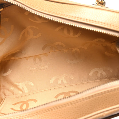 Chanel Caviar Chevron Quilted Camera Case Beige 6 of 11