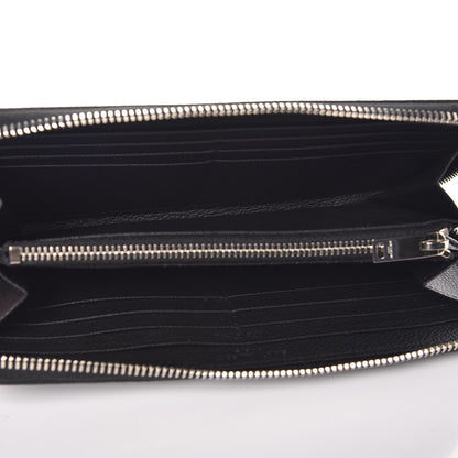 Saint Laurent Grained Calfskin Rive Gauche Zip Around Wallet Black 5 of 8