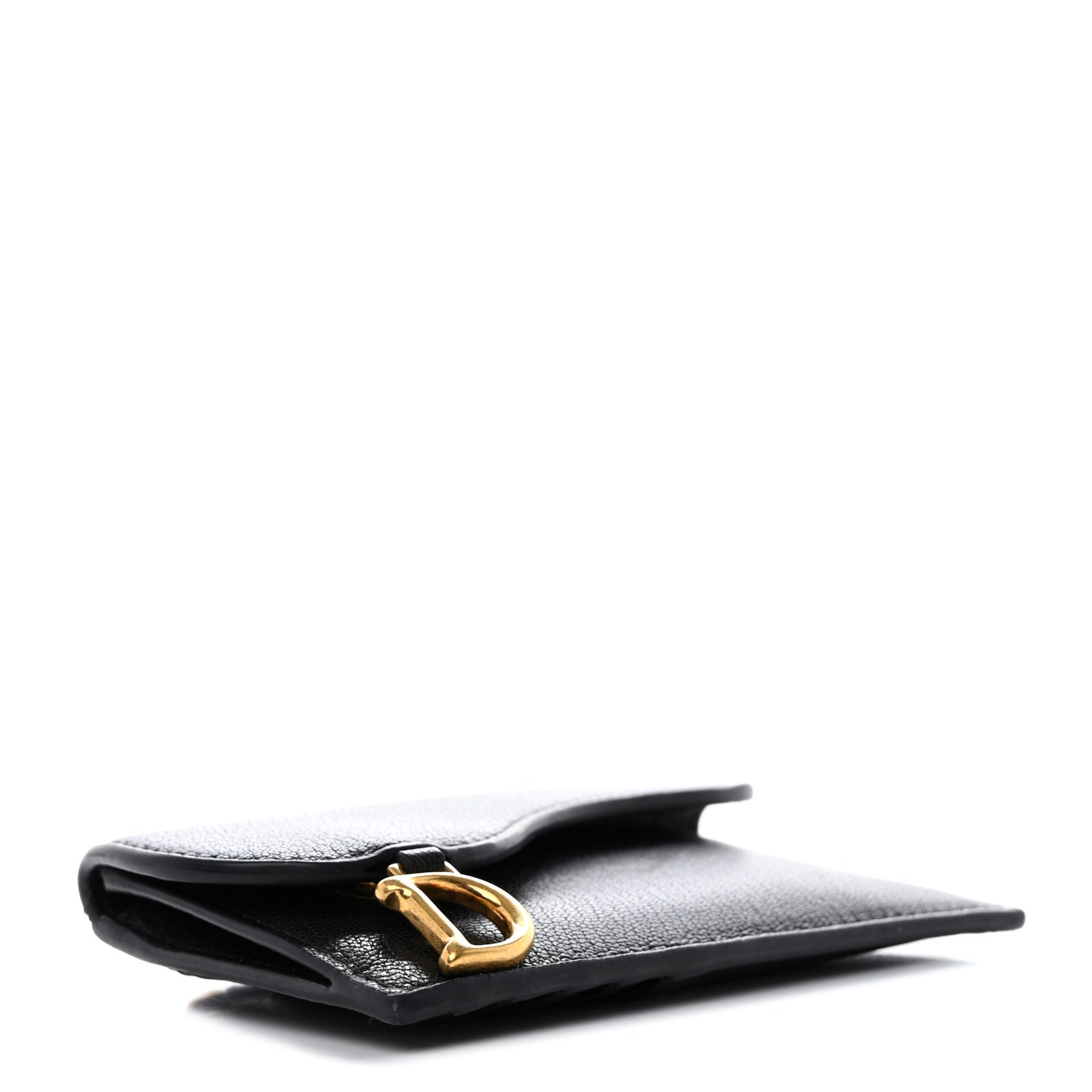 Christian Dior Goatskin Saddle Cosmos Zipped Card Holder Black 4 of 9