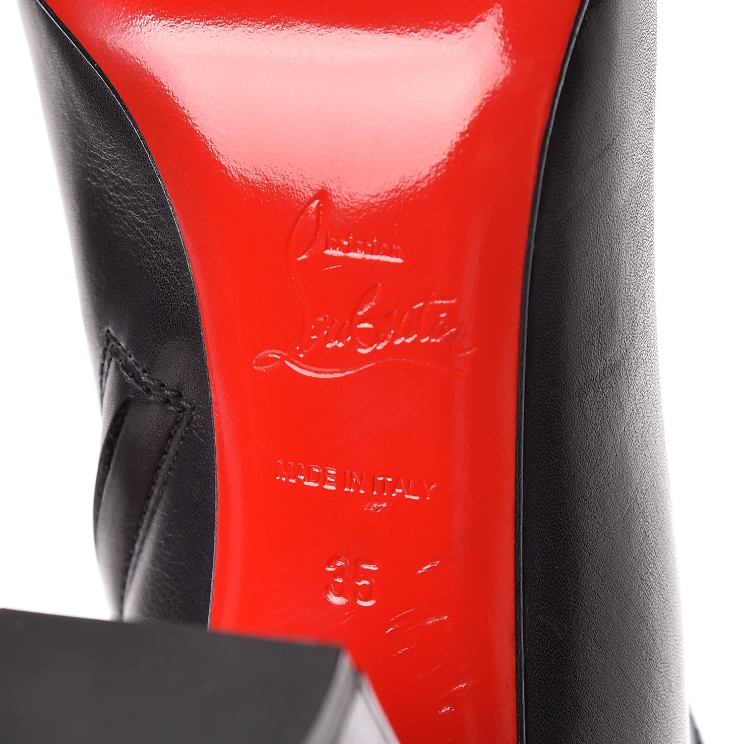 Christian Louboutin Patent Calf CL 85 Boot 35 Black 7 of 11