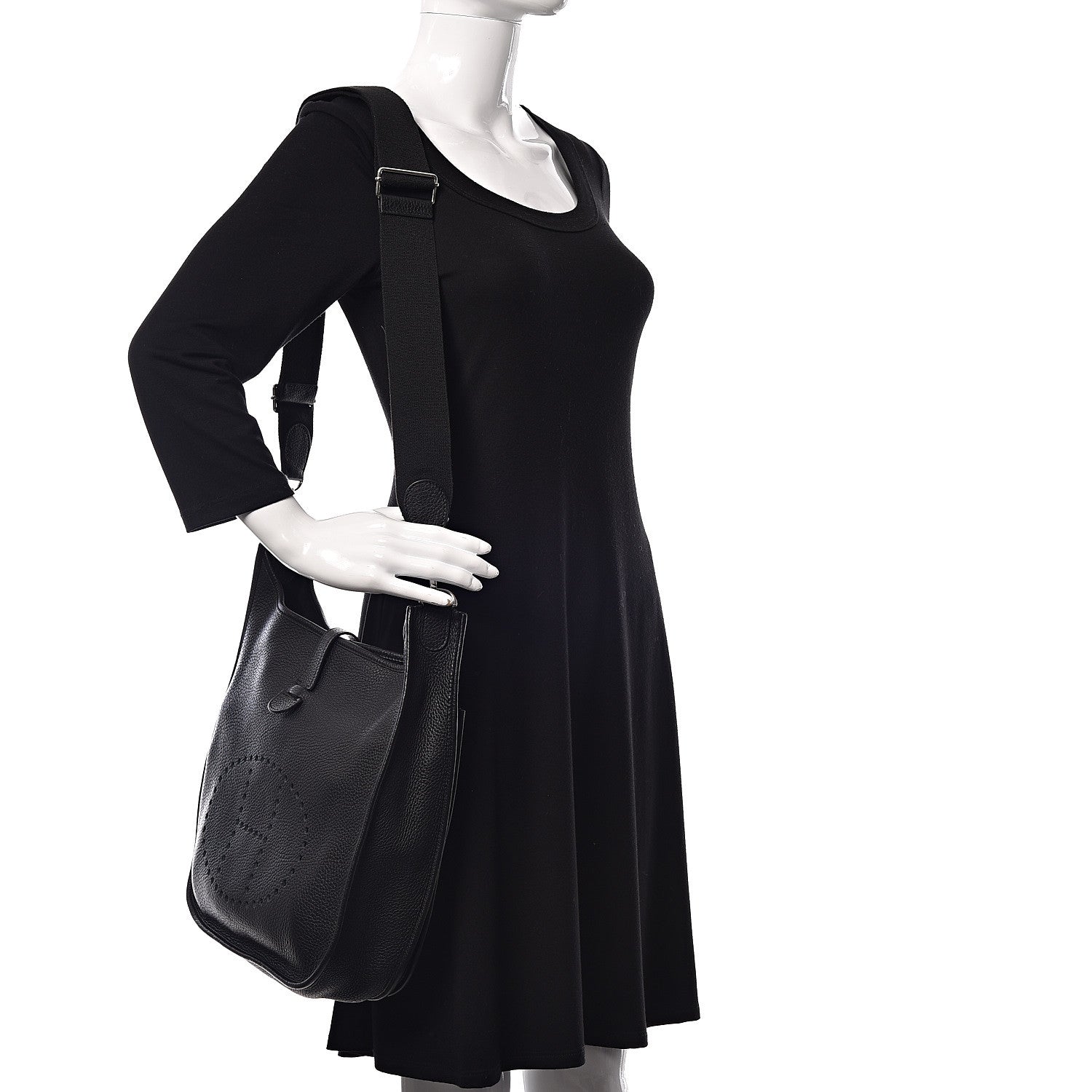Hermes Taurillon Clemence Evelyne III GM Black 2 of 12