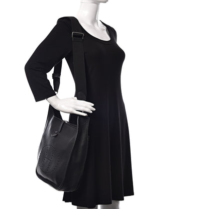 Hermes Taurillon Clemence Evelyne III GM Black 2 of 12