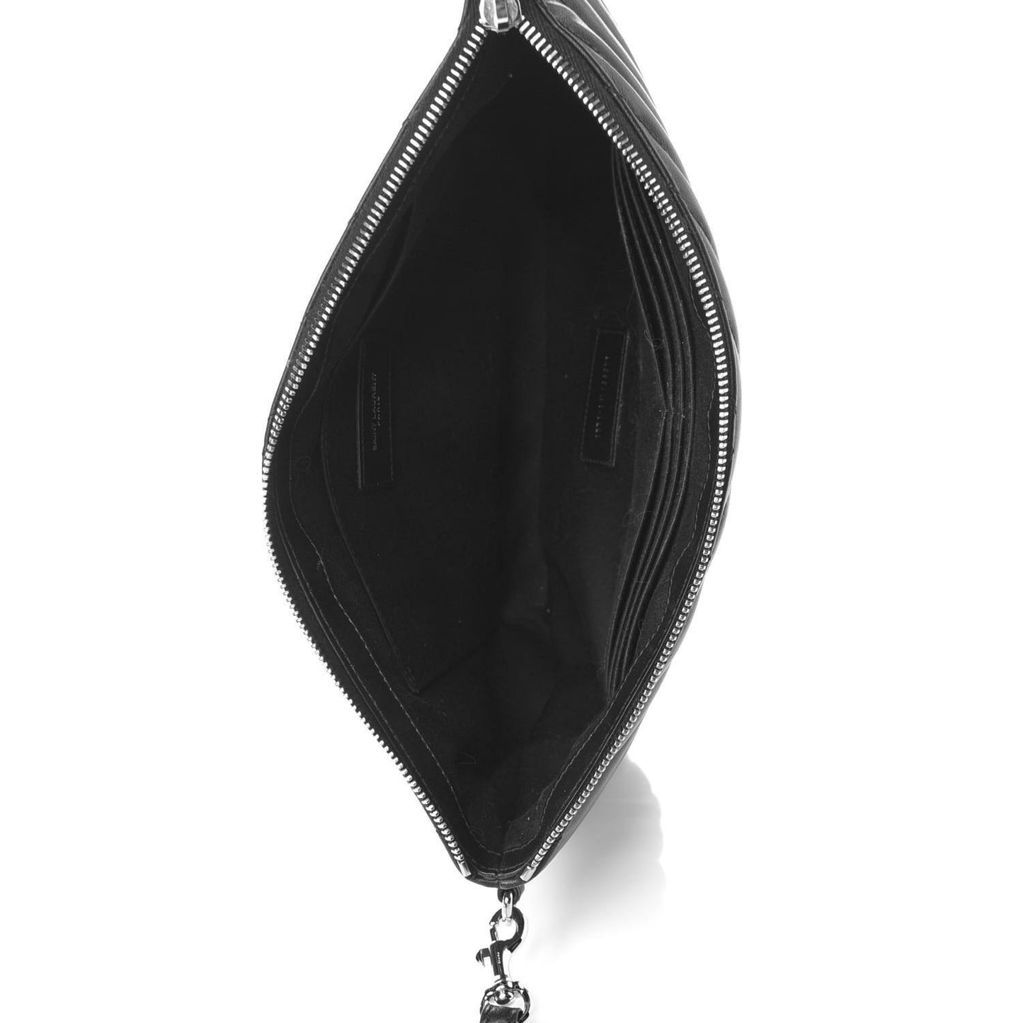 Calfskin Matelasse Monogram Cassandre Tablet Pouch Black