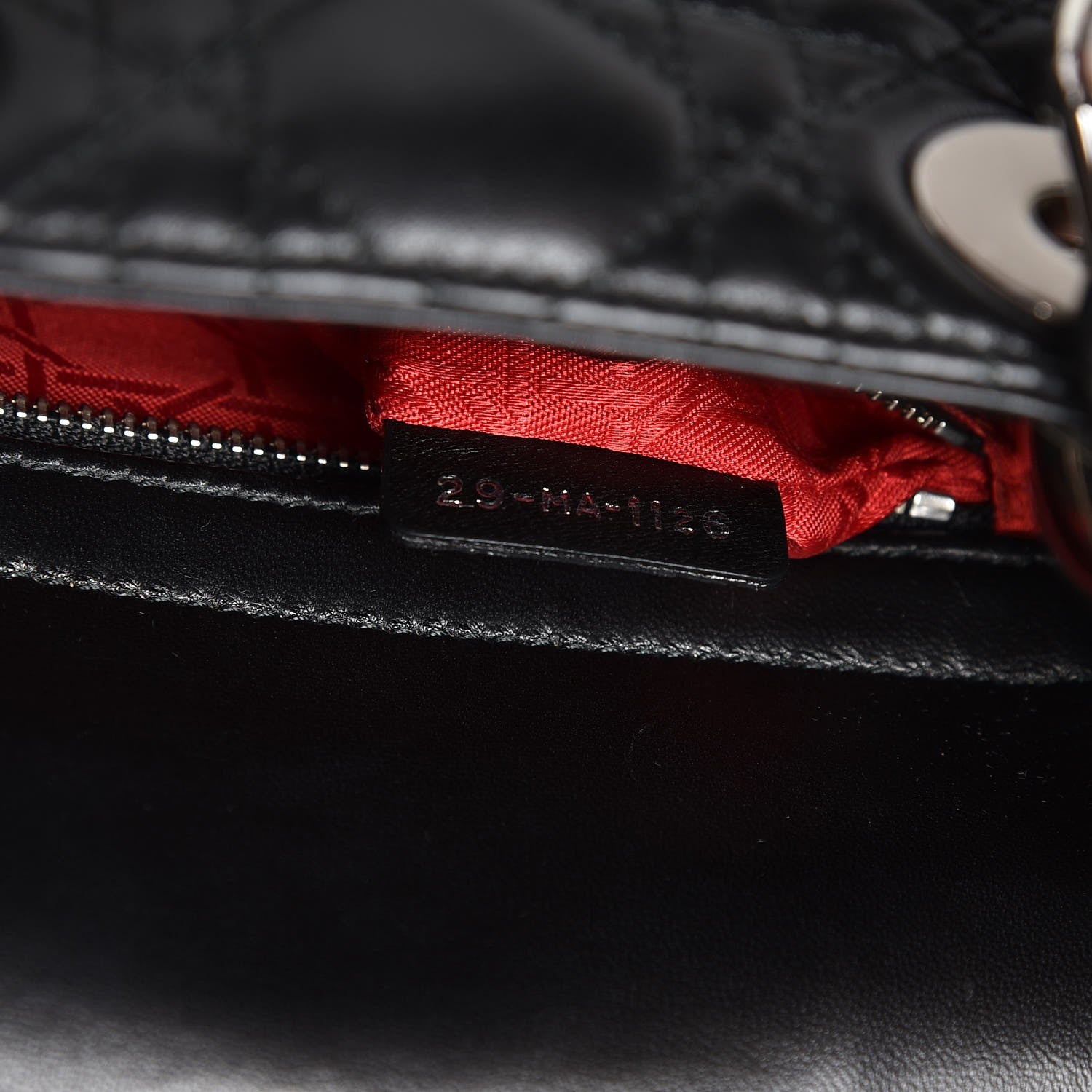Christian Dior Lambskin Cannage Small Lucky Badges My Lady Dior Black 7 of 13