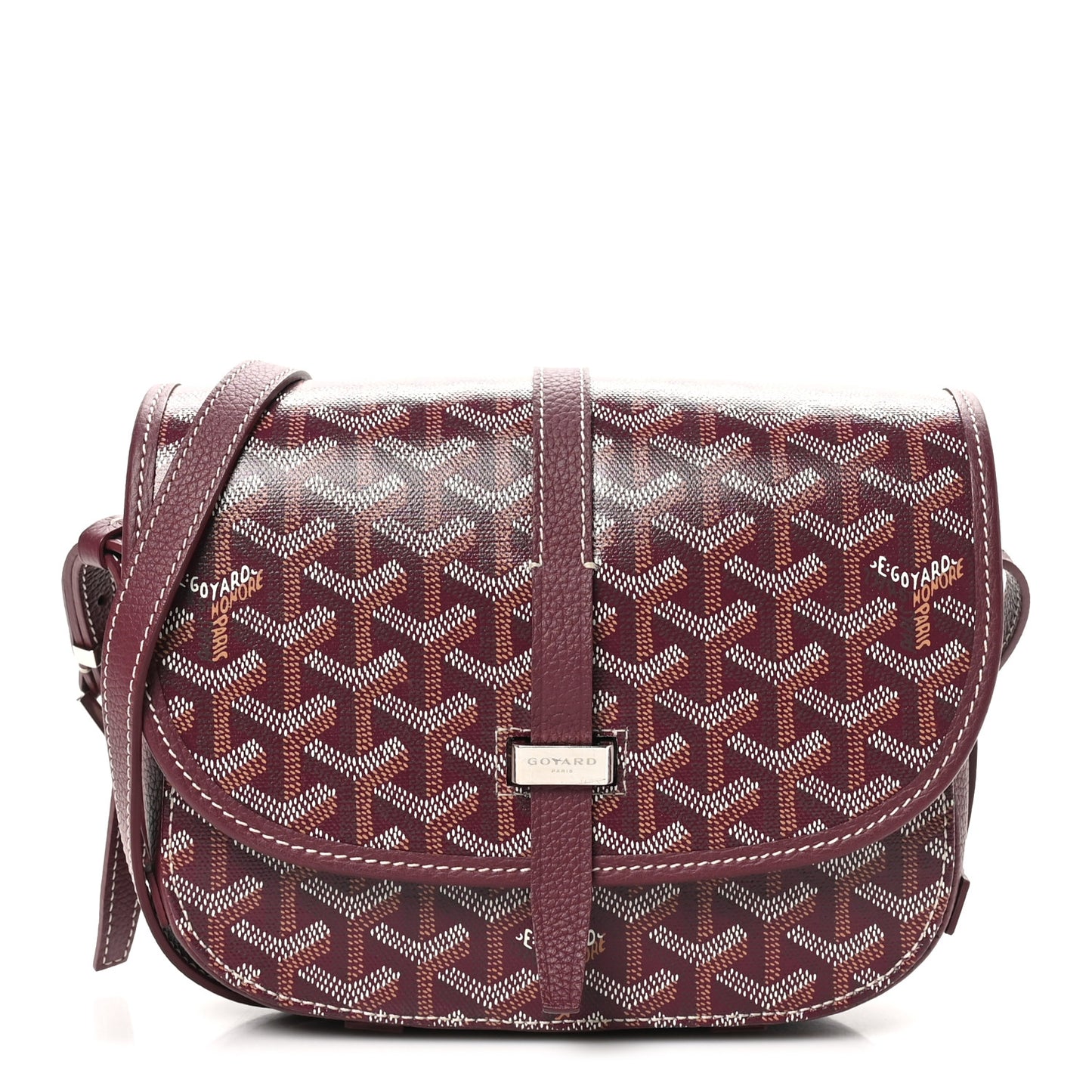 Goyardine Belvedere II PM Messenger Bag Bordeaux