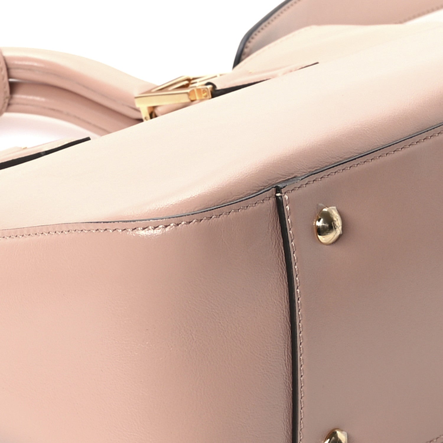 Fendi Vitello Glacier Small FF Tote Rose Bourbon 9 of 11