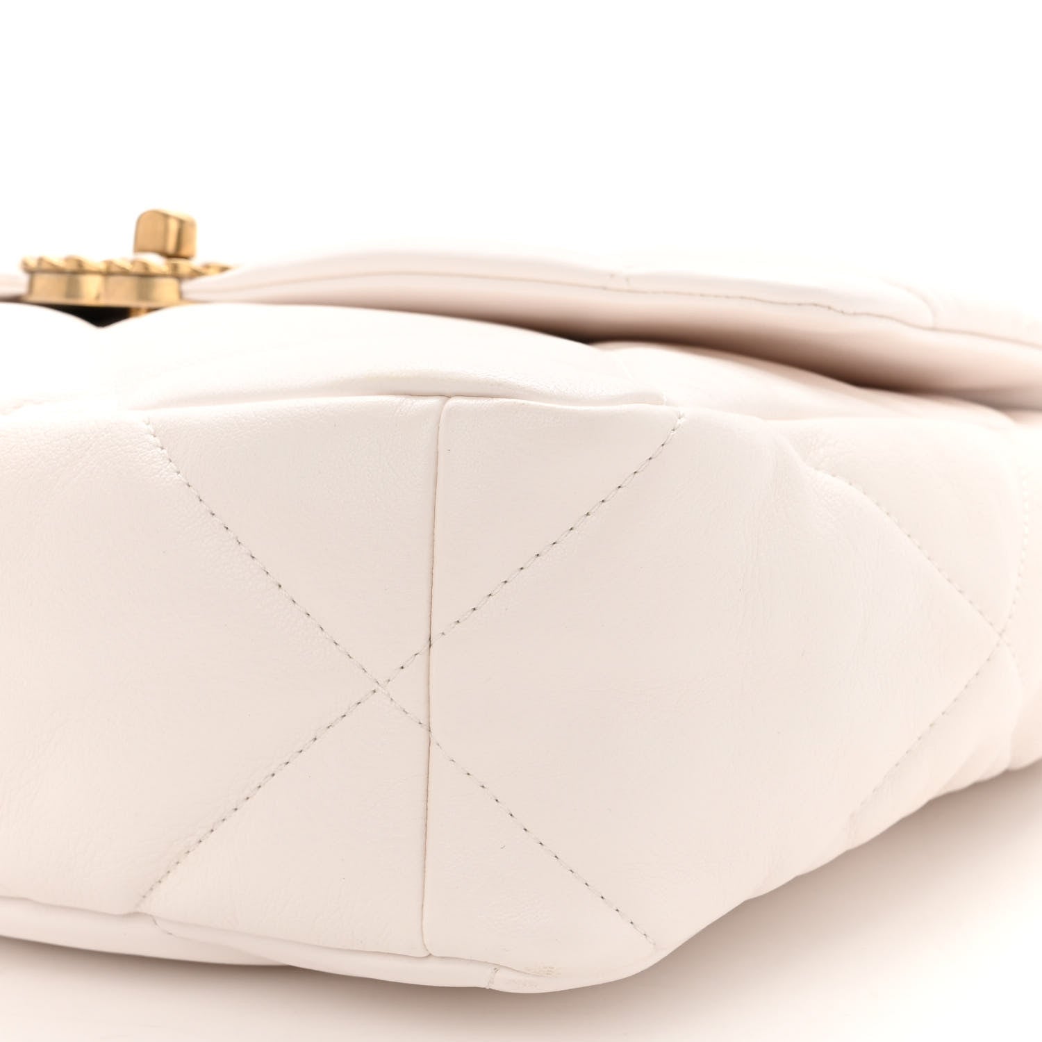 Chanel Lambskin Quilted Large Chanel 19 Flap White 9 of 9