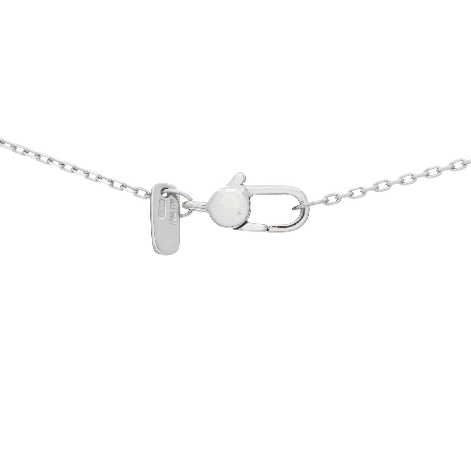 Gucci 18K White Gold Diamond Icon Twirl Barrel Pendant Necklace 3 of 4