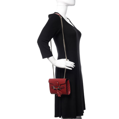 Gucci Soft Microguccissima Mini Emily Chain Shoulder Bag Rosso 2 of 11