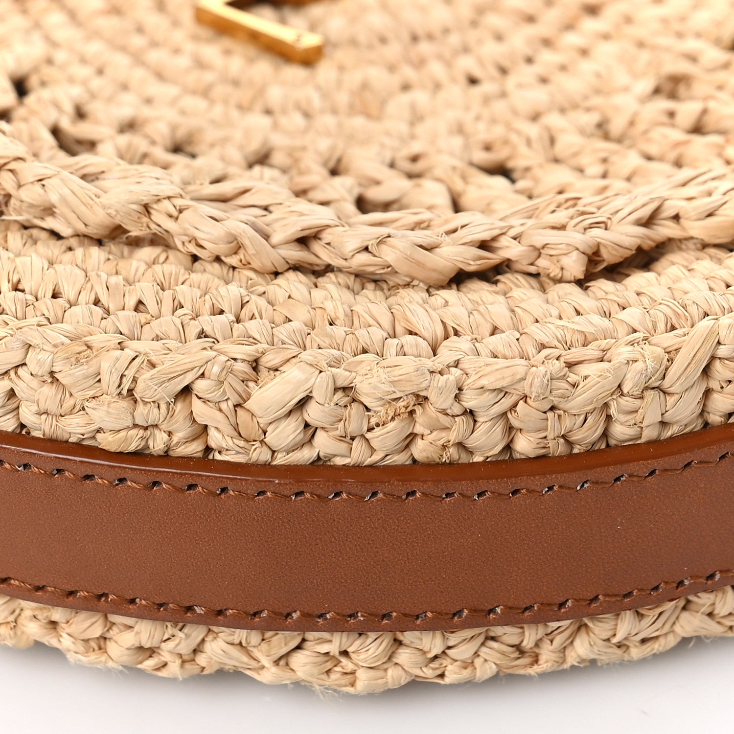 Saint Laurent Raffia Sac Round Naturel 8 of 8
