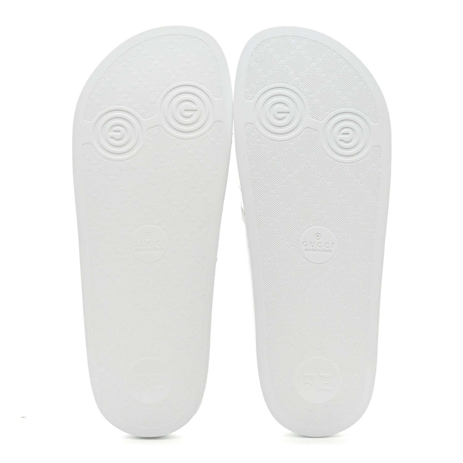 Gucci Rubber Web Mens Pool Slide Sandals 8 Great White 5 of 9