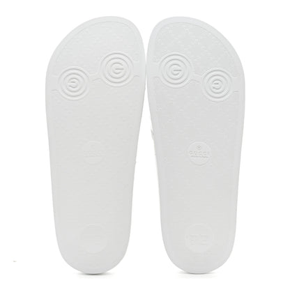 Gucci Rubber Web Mens Pool Slide Sandals 8 Great White 5 of 9
