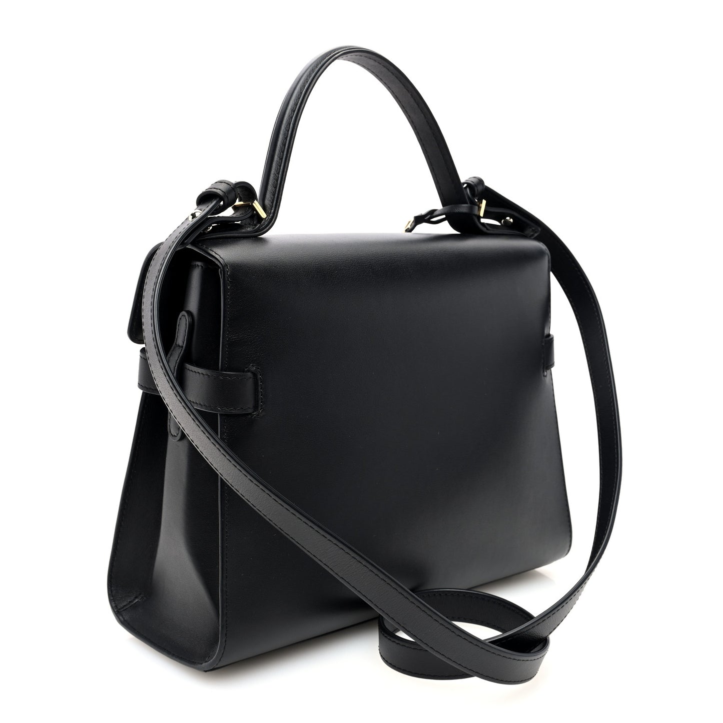 Calfskin MM Tempete Satchel Black