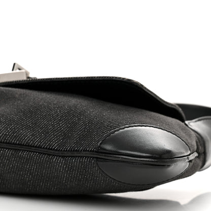 Gucci Denim Calfskin Small Jackie O Hobo Black 10 of 11