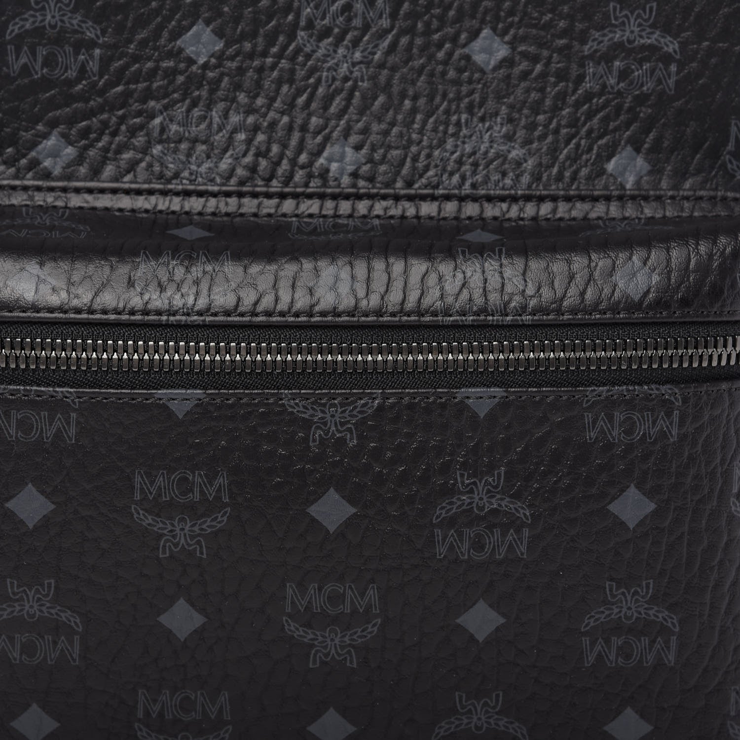 MCM Visetos Medium Side Studs Stark Backpack Black 8 of 9