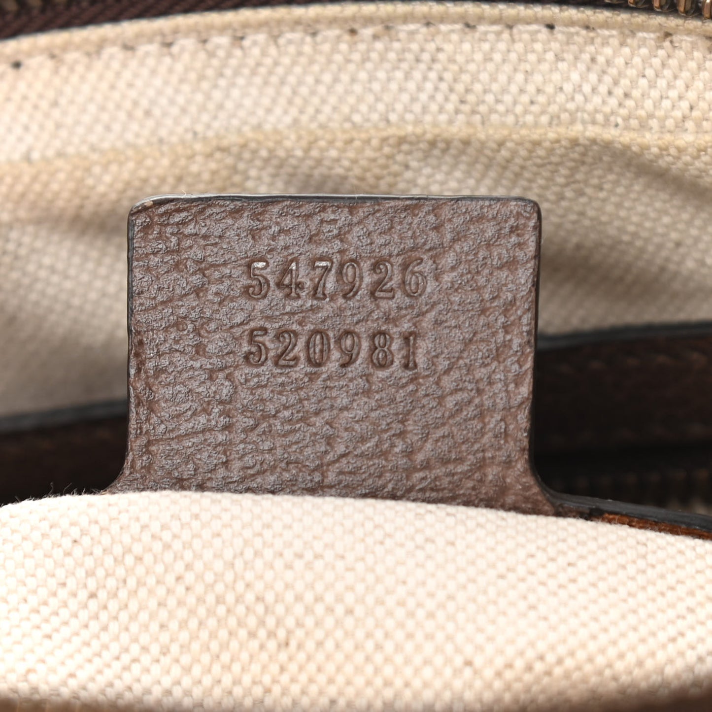 GG Supreme Monogram Web Small Ophidia Messenger Bag Brown